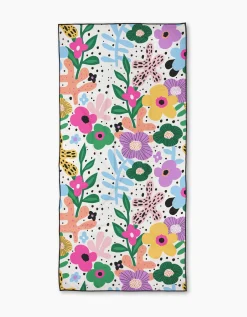 GEOMETRY Abstract Botanicals Beach Towel