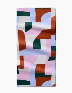 GEOMETRY Abstract Collage Bar Towel