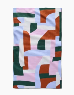 GEOMETRY Abstract Collage Tea Towel