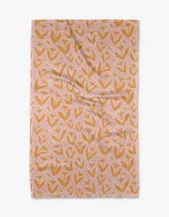 GEOMETRY Abstract Tulips Tea Towel