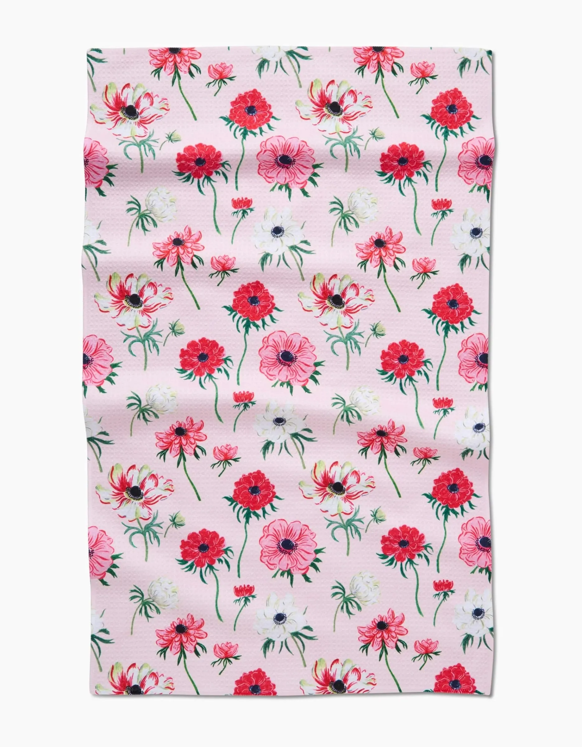 GEOMETRY Anemone Garden Flowers Tea Towel