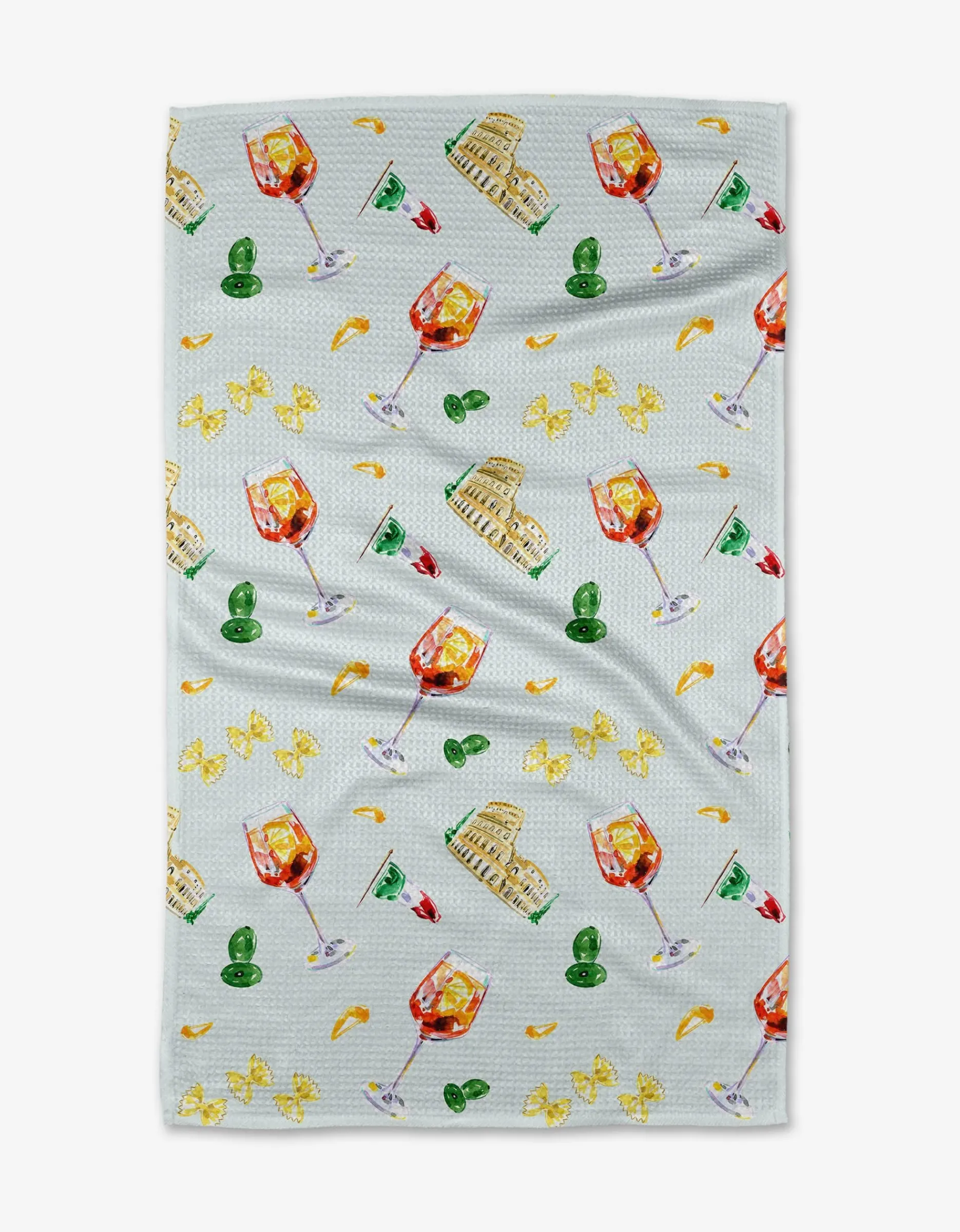 GEOMETRY Aperol in Rome Tea Towel