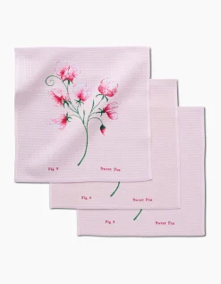 GEOMETRY April Sweet Pea Dishcloth Set