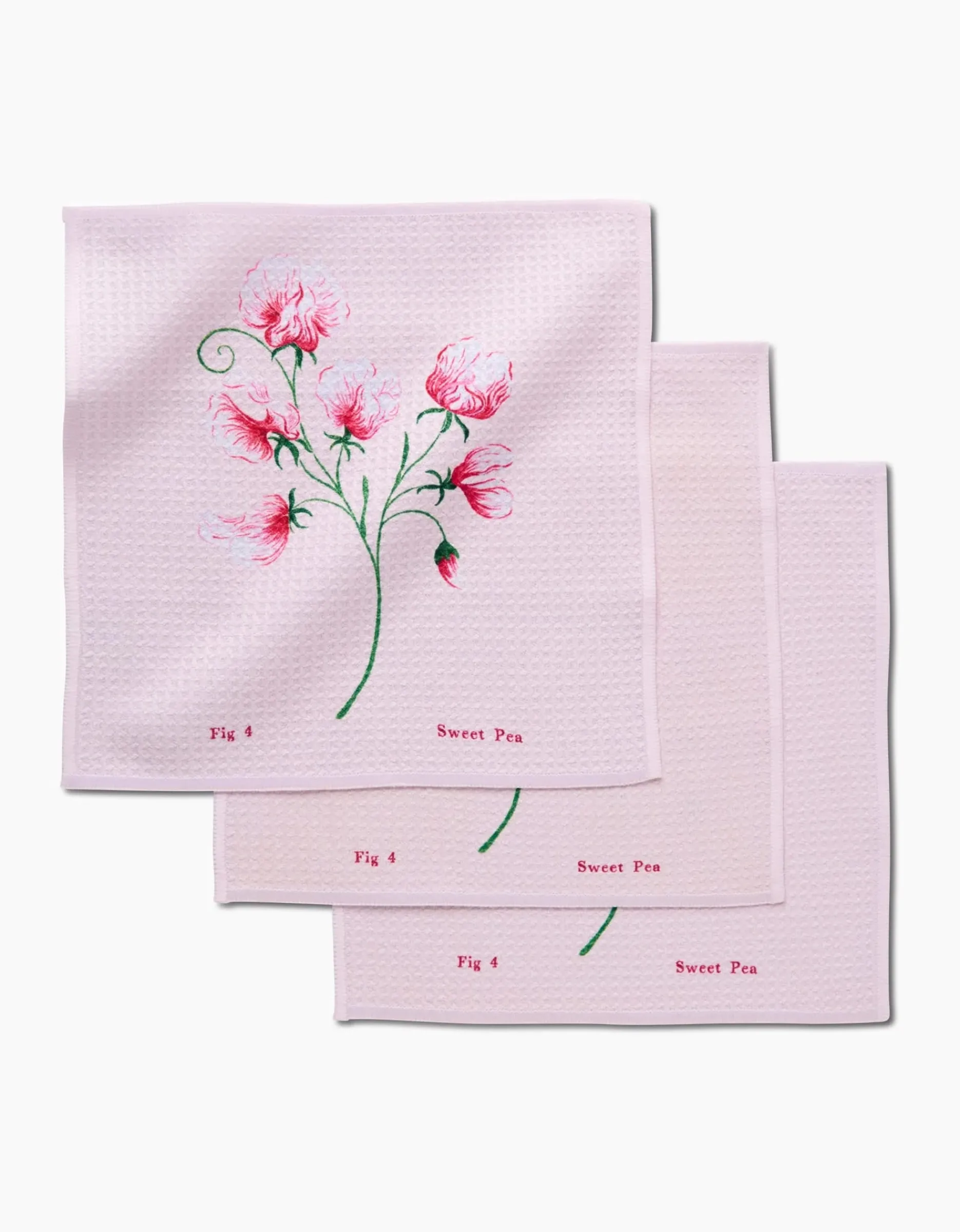 GEOMETRY April Sweet Pea Dishcloth Set