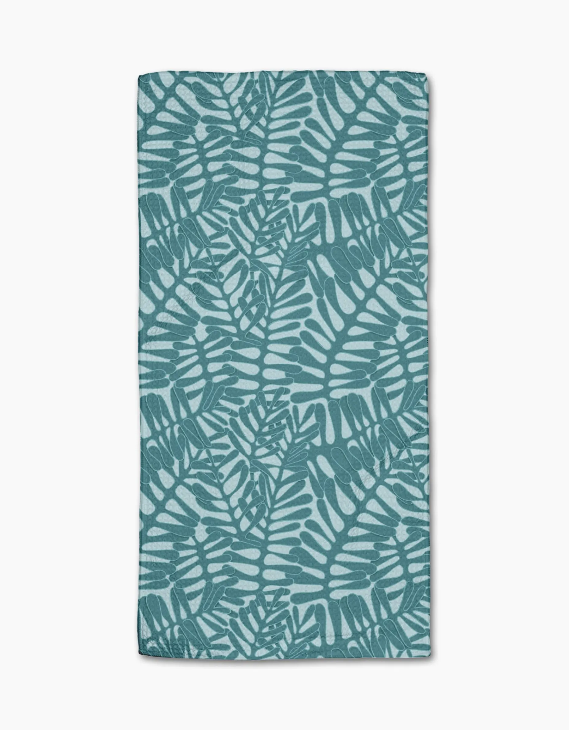 GEOMETRY Aqua Modern Palm Bar Towel