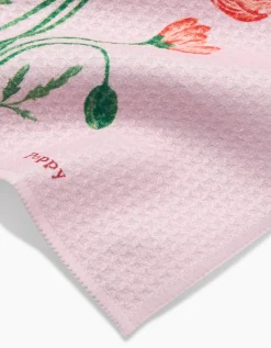 GEOMETRY August Poppy Dishcloth Set