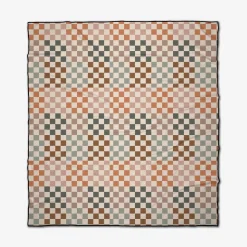 GEOMETRY Autumn Checkers Beach Blanket