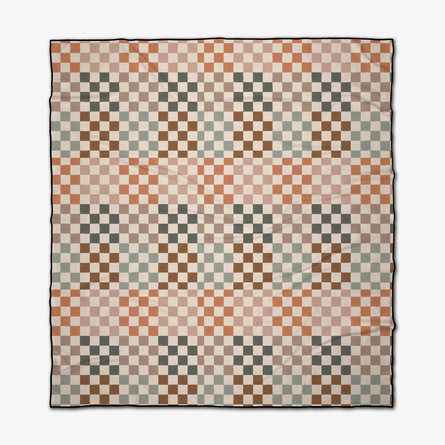 GEOMETRY Autumn Checkers Beach Blanket