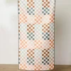GEOMETRY Autumn Checkers Beach Towel