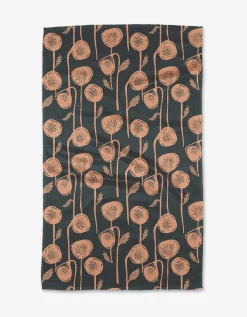 GEOMETRY Belgian Poppies Tea Towel