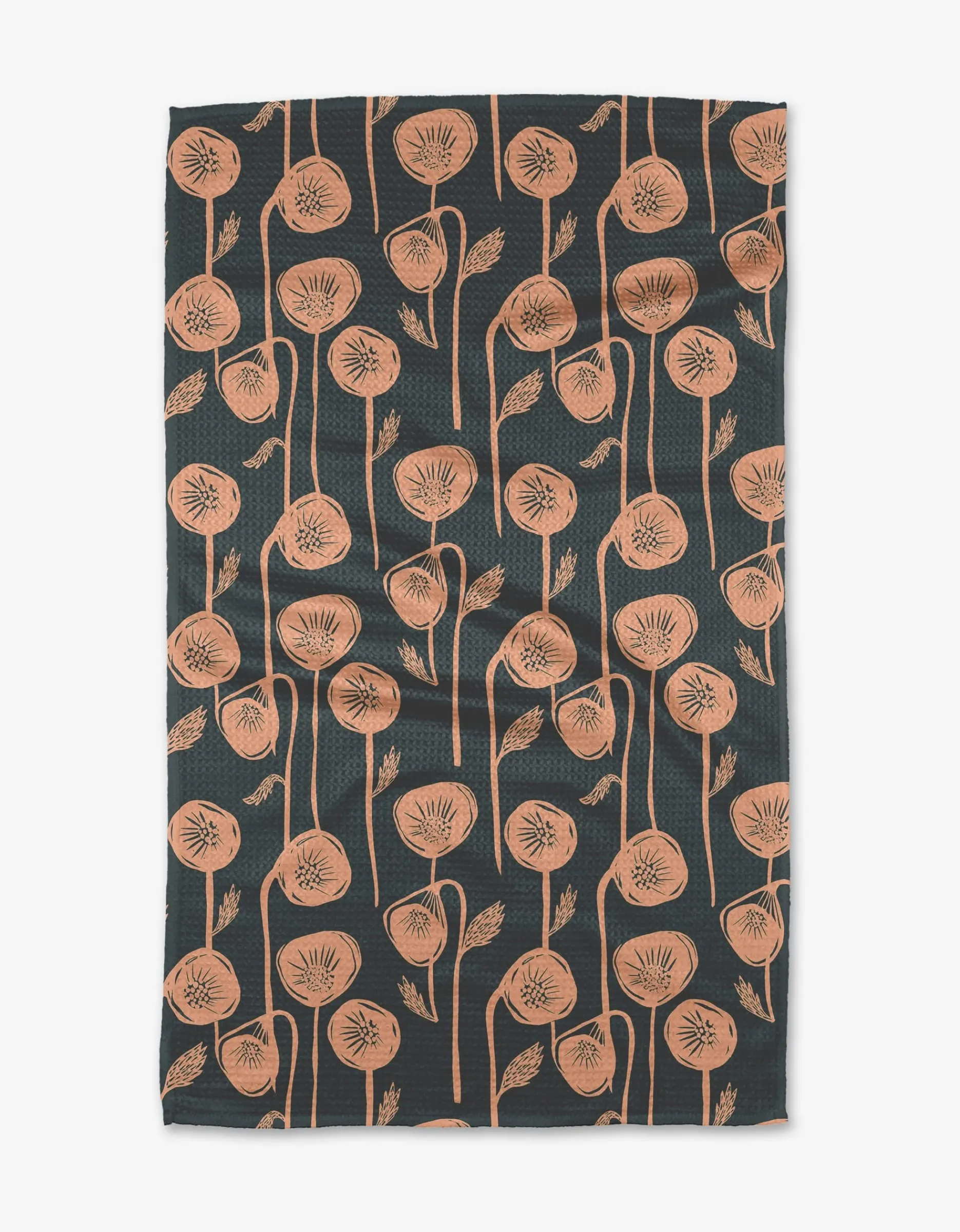 GEOMETRY Belgian Poppies Tea Towel