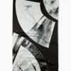 GEOMETRY Black Graphite Shift Tea Towel
