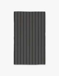 GEOMETRY Black Linen Luxe Hand Towel