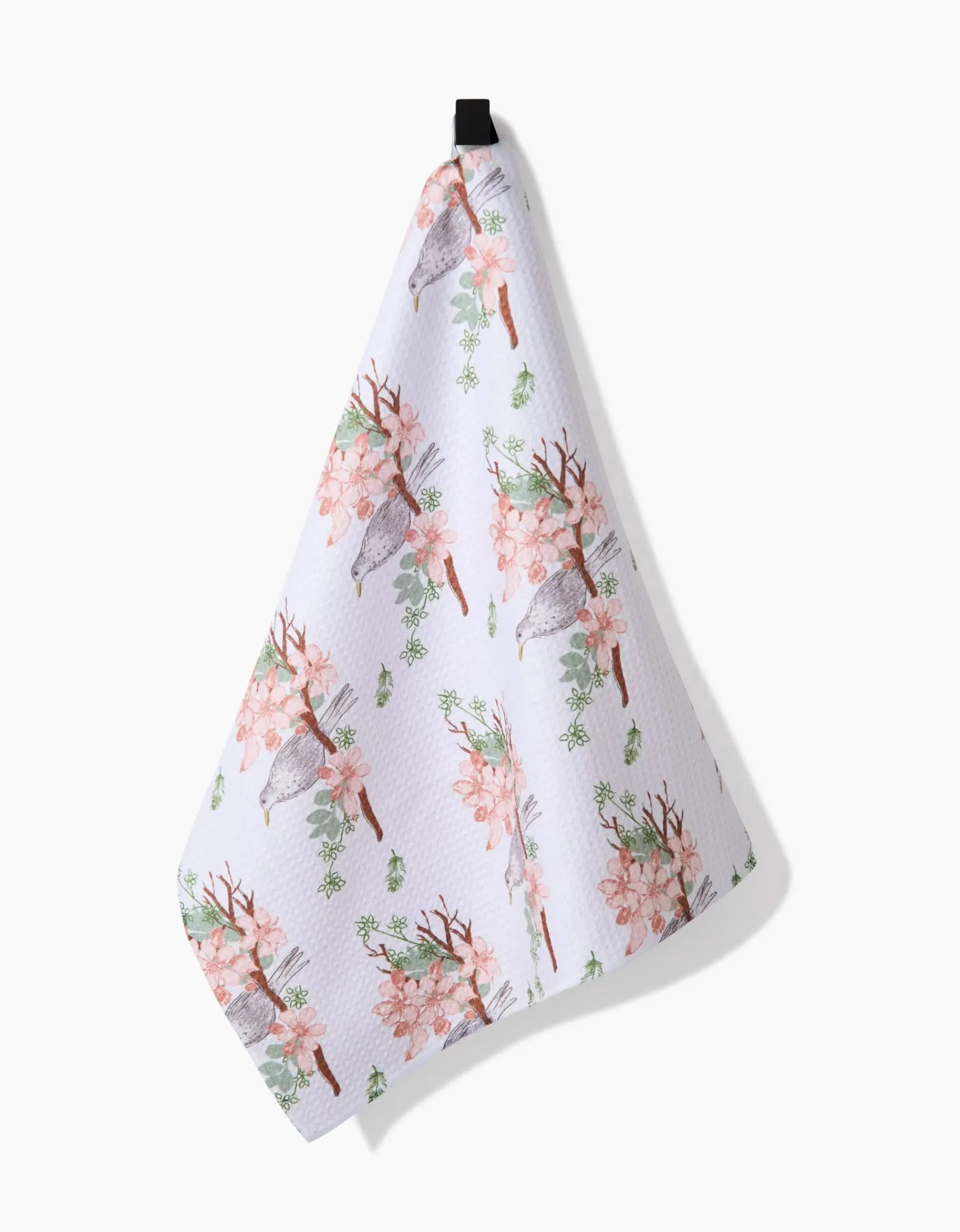 GEOMETRY Blackbird and Blossom Tea Towel