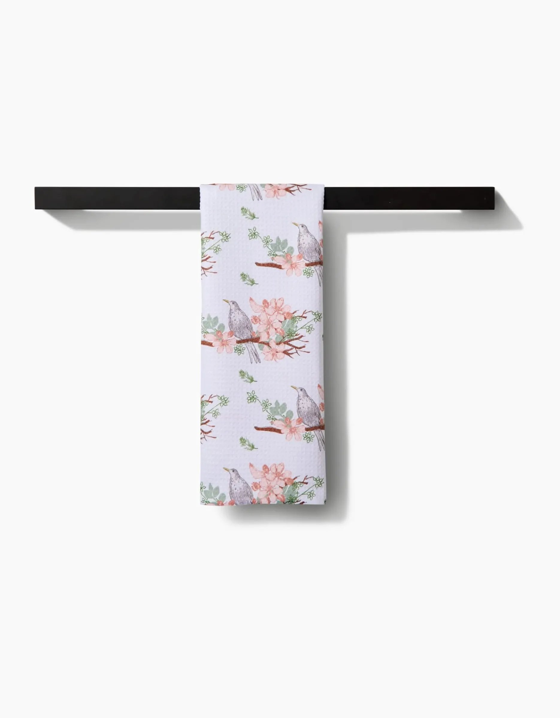 GEOMETRY Blackbird and Blossom Tea Towel