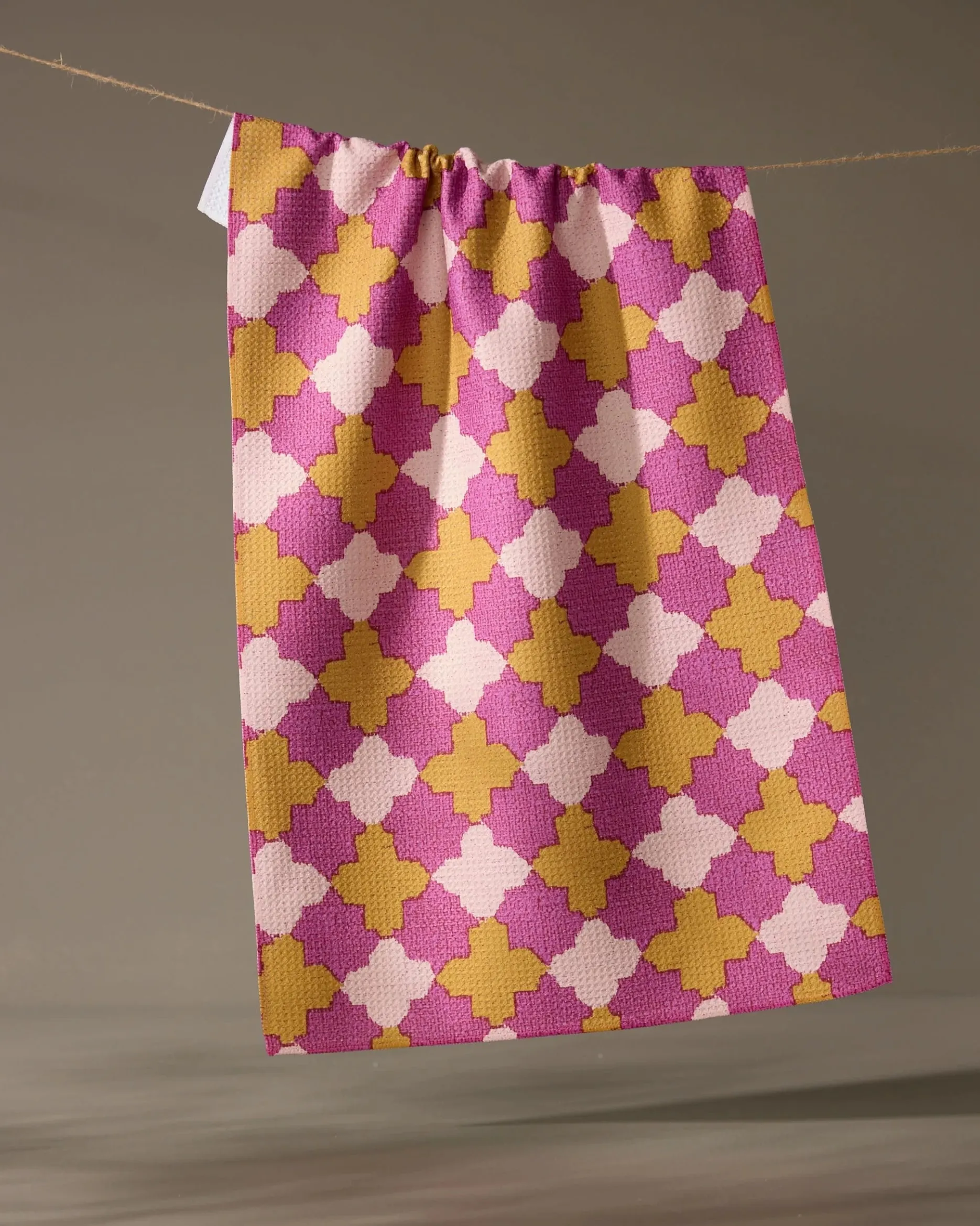 GEOMETRY Bloomgrid Tea Towel