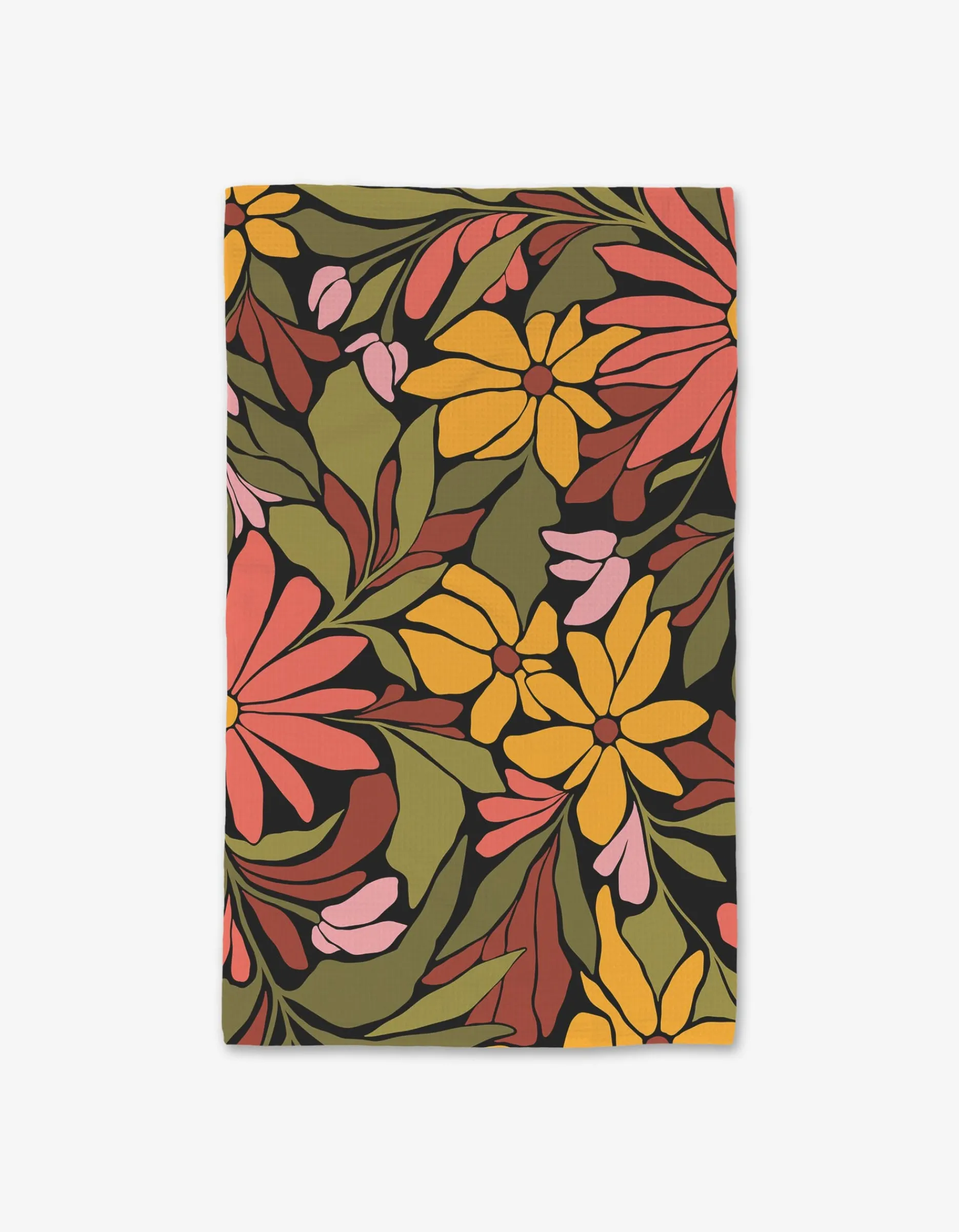 GEOMETRY Blooming Black Luxe Hand Towel