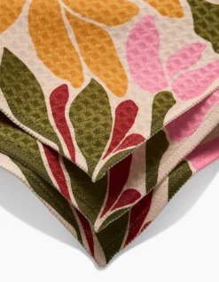 GEOMETRY Blooming Tan Luxe Washcloth Set