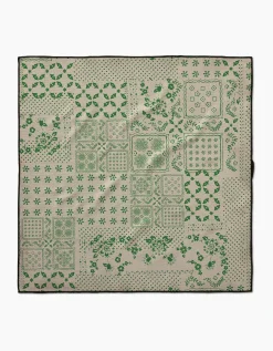 GEOMETRY Blossoming Bandanna Green Dog Towel