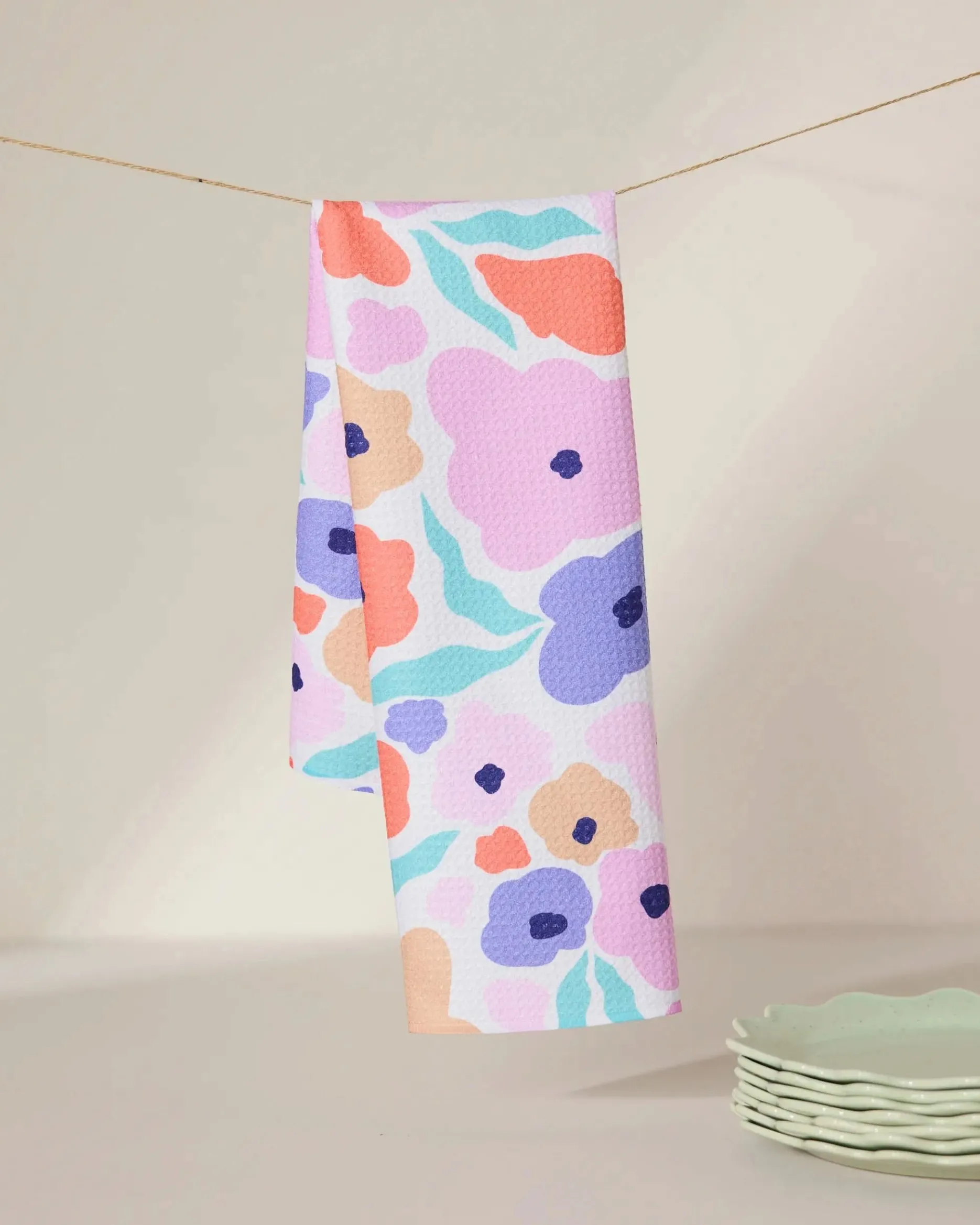 GEOMETRY Blossoming Love Tea Towel