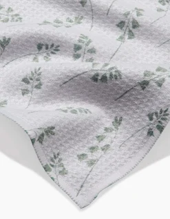 GEOMETRY Blue Bells Green Bar Towel