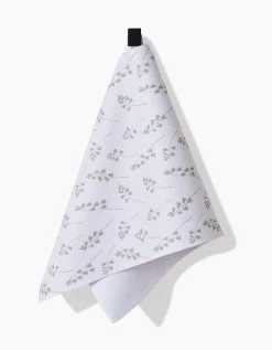 GEOMETRY Blue Bells Green Bar Towel