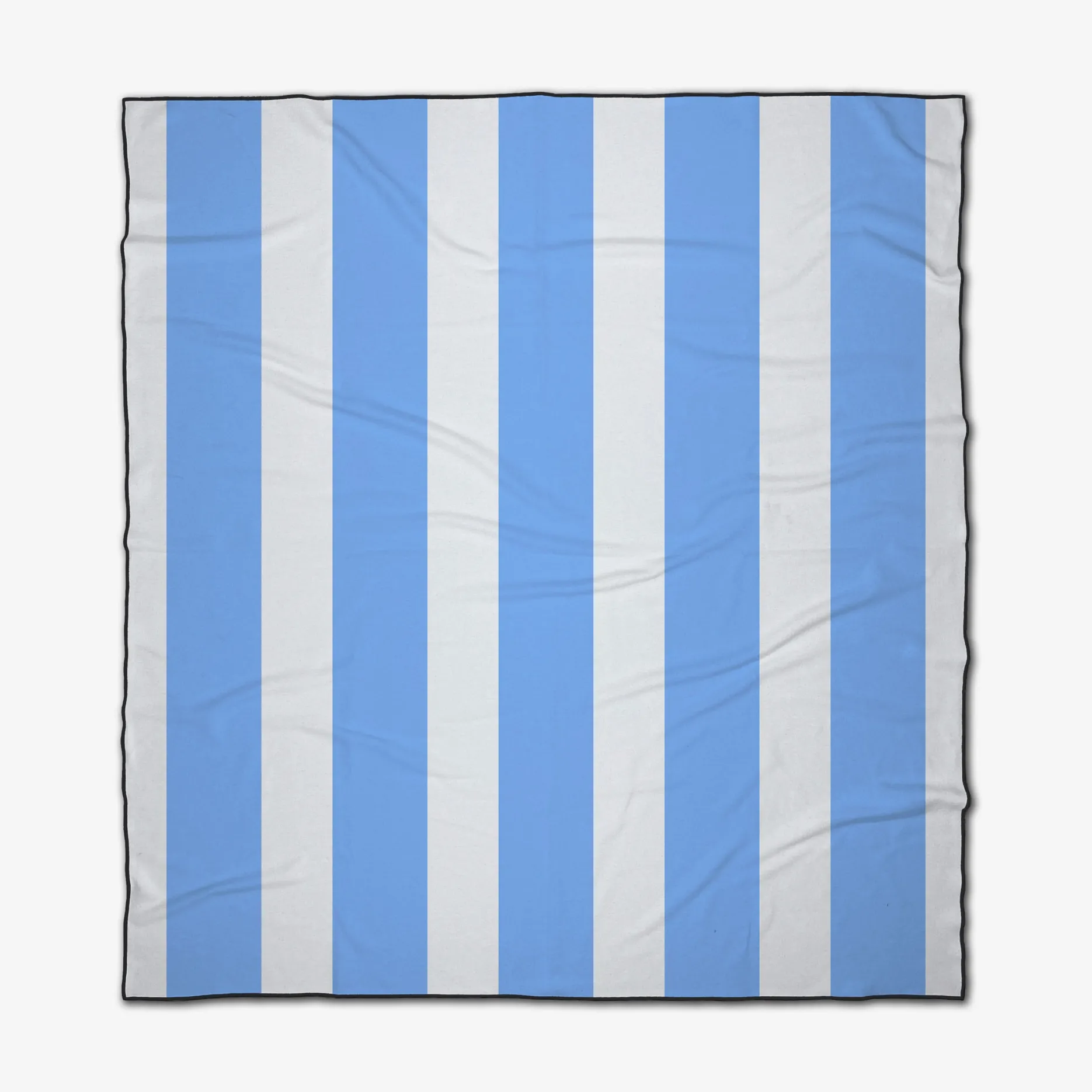 GEOMETRY Blue Block Stripes Beach Blanket