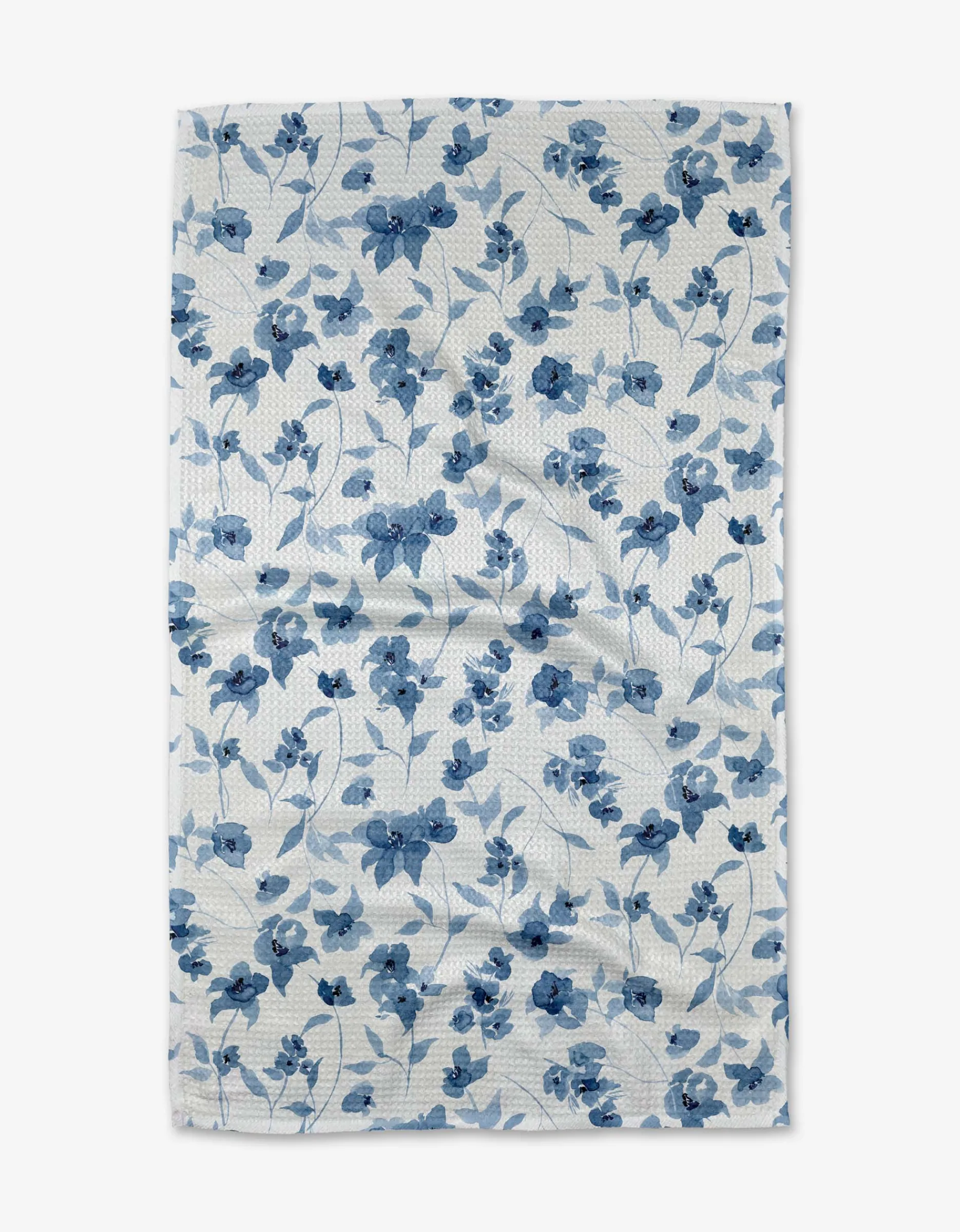 GEOMETRY Blue Floral Tea Towel