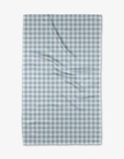 GEOMETRY Blue Gingham Tea Towel