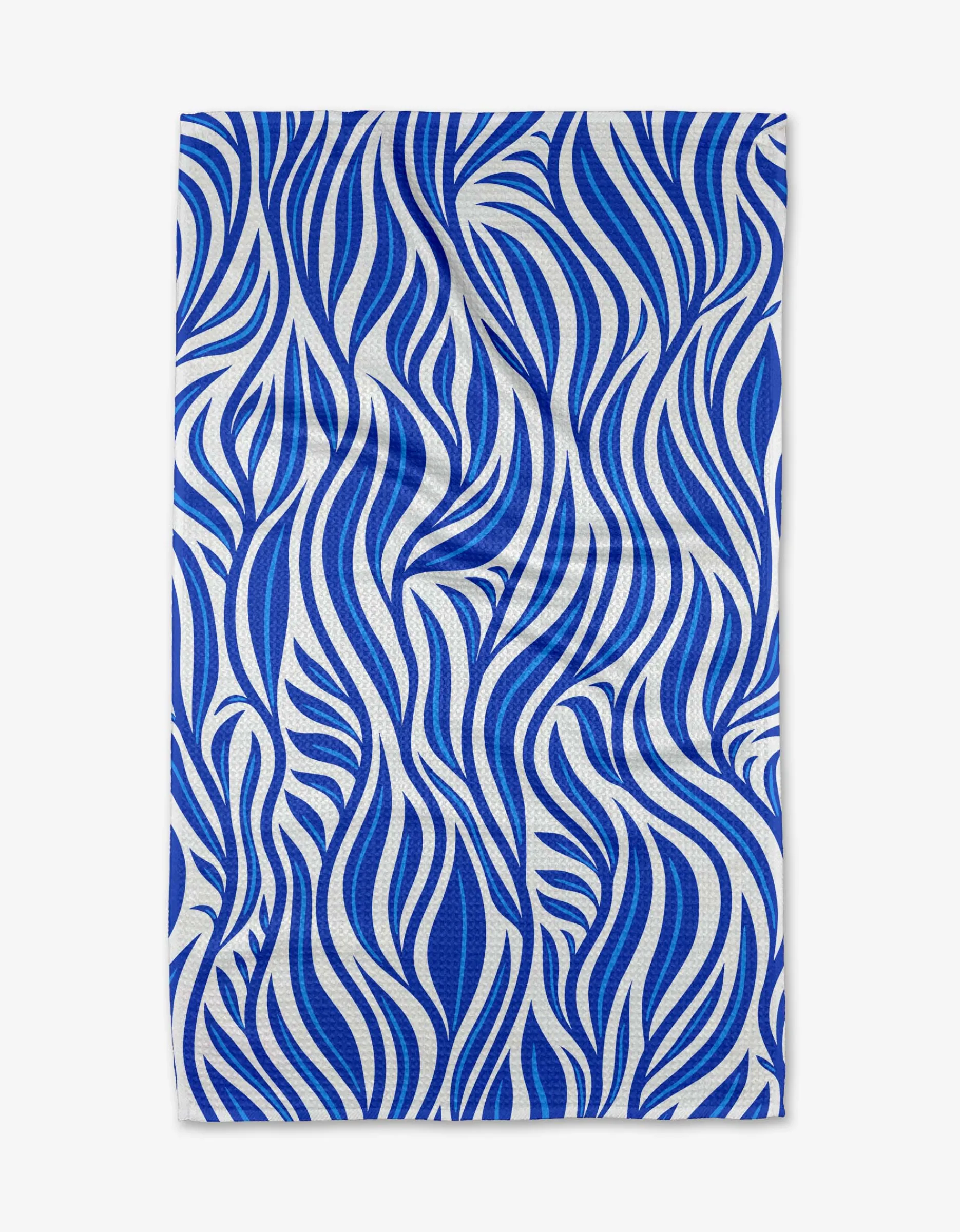 GEOMETRY Blue Willow Wave Tea Towel
