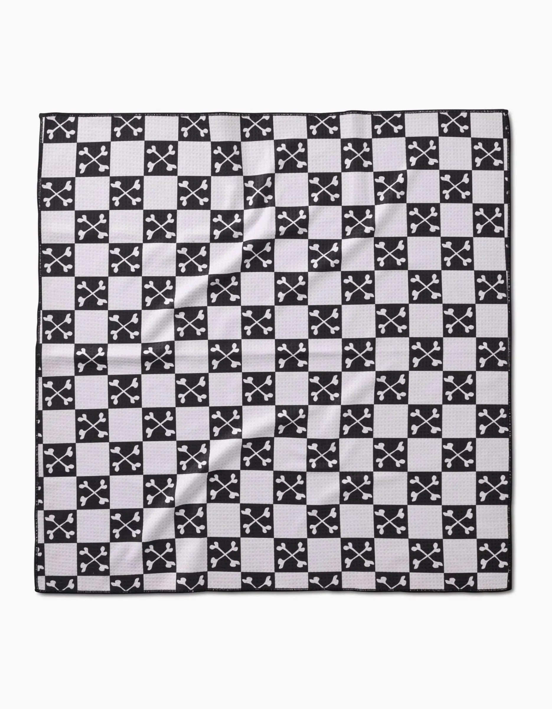GEOMETRY Boneyard Black Checkerboard Dog Towel