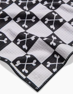 GEOMETRY Boneyard Black Checkerboard Dog Towel