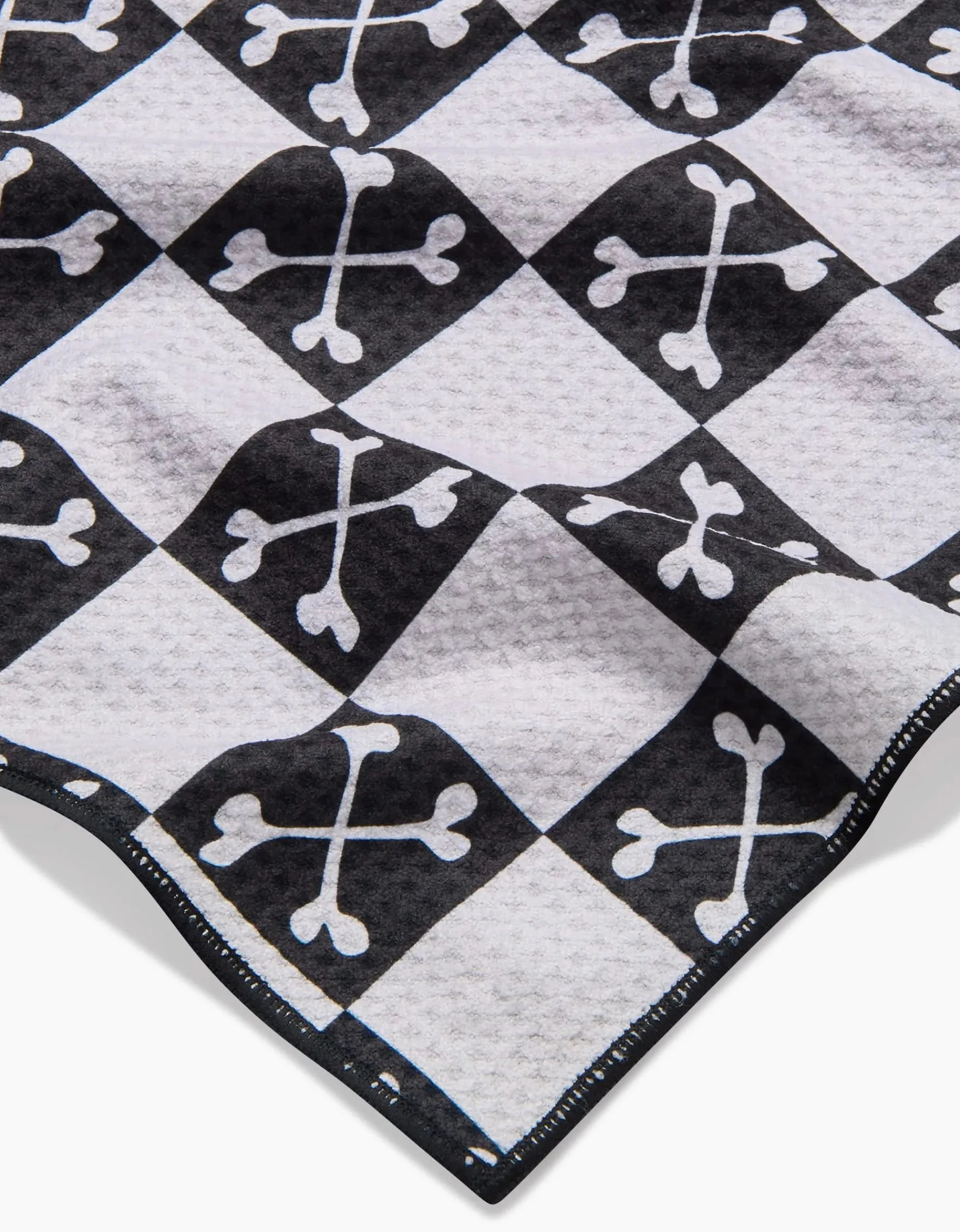 GEOMETRY Boneyard Black Checkerboard Dog Towel