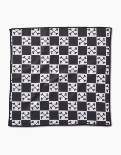 GEOMETRY Boneyard White Checkerboard Paw Towel
