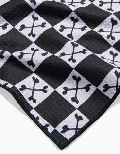 GEOMETRY Boneyard White Checkerboard Paw Towel