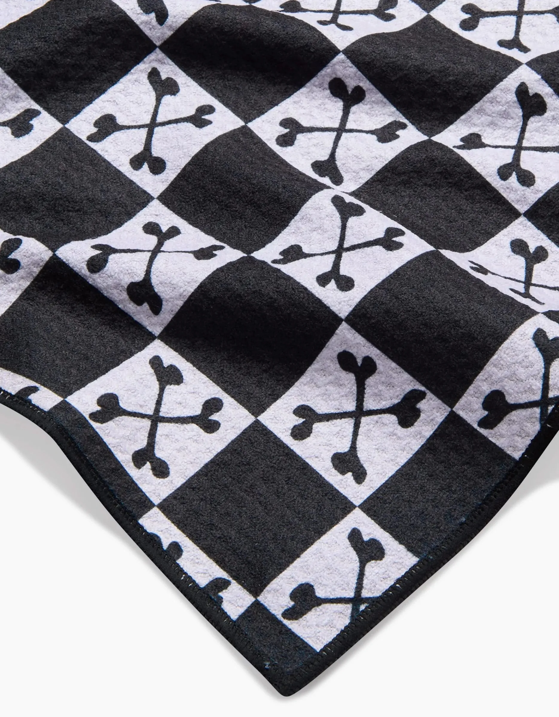 GEOMETRY Boneyard White Checkerboard Paw Towel