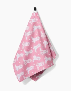 GEOMETRY Boots On Worries Gone Tea Towel