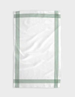 GEOMETRY Borderline - Evergreen Tea Towel