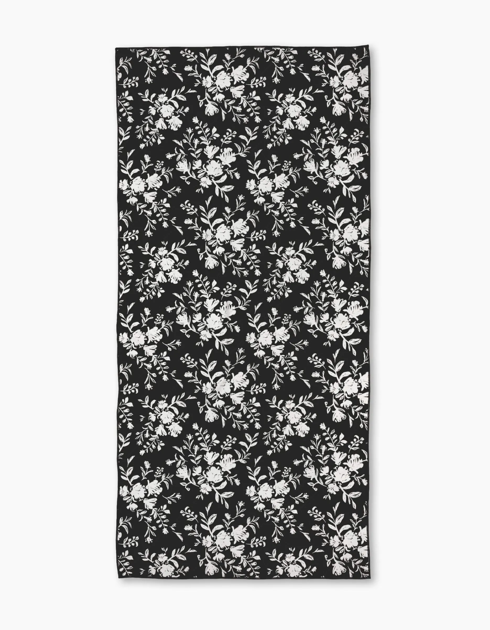GEOMETRY Botanical Silhouettes Charcoal Beach Towel