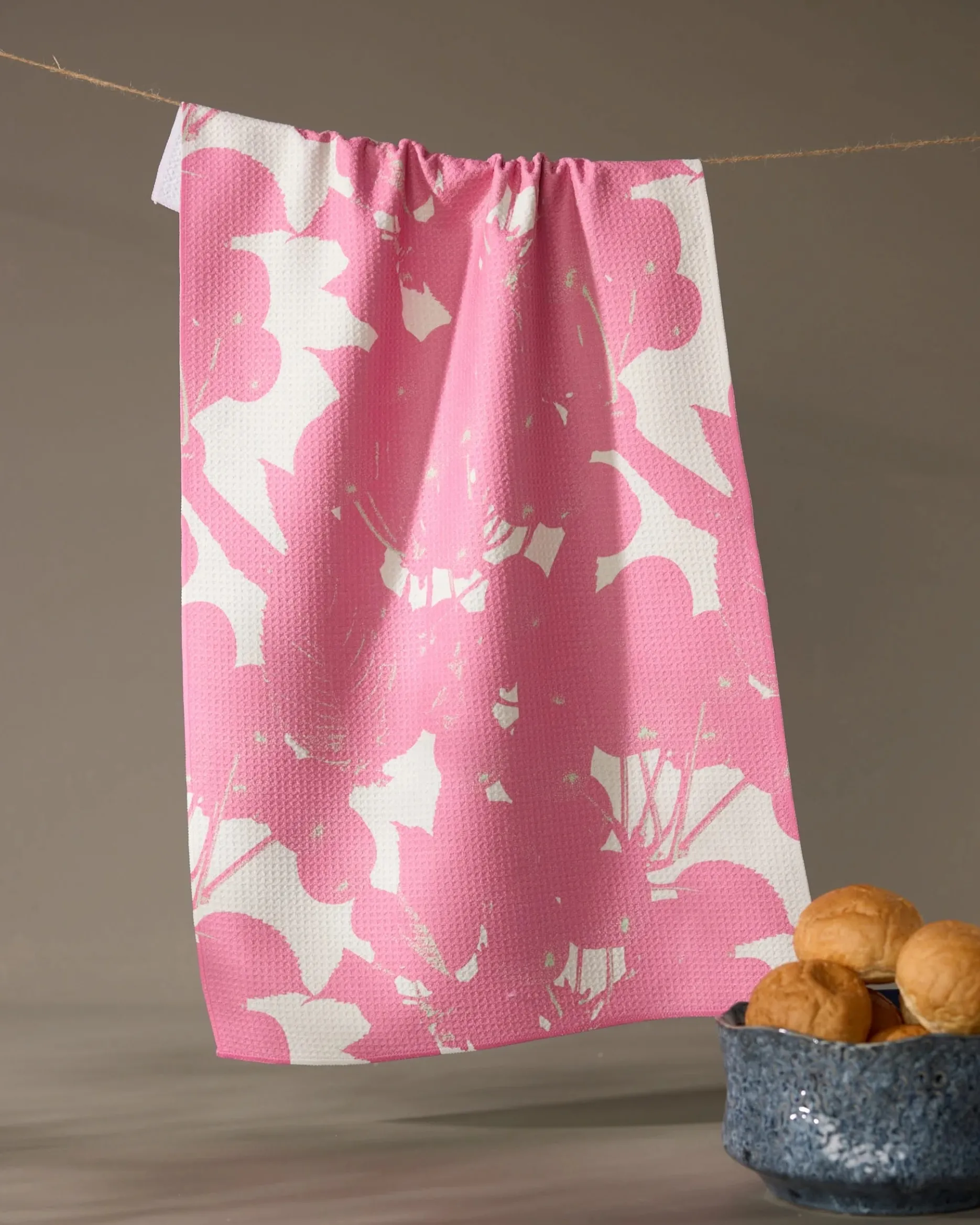GEOMETRY Bramble Pink Tea Towel