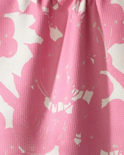 GEOMETRY Bramble Pink Tea Towel