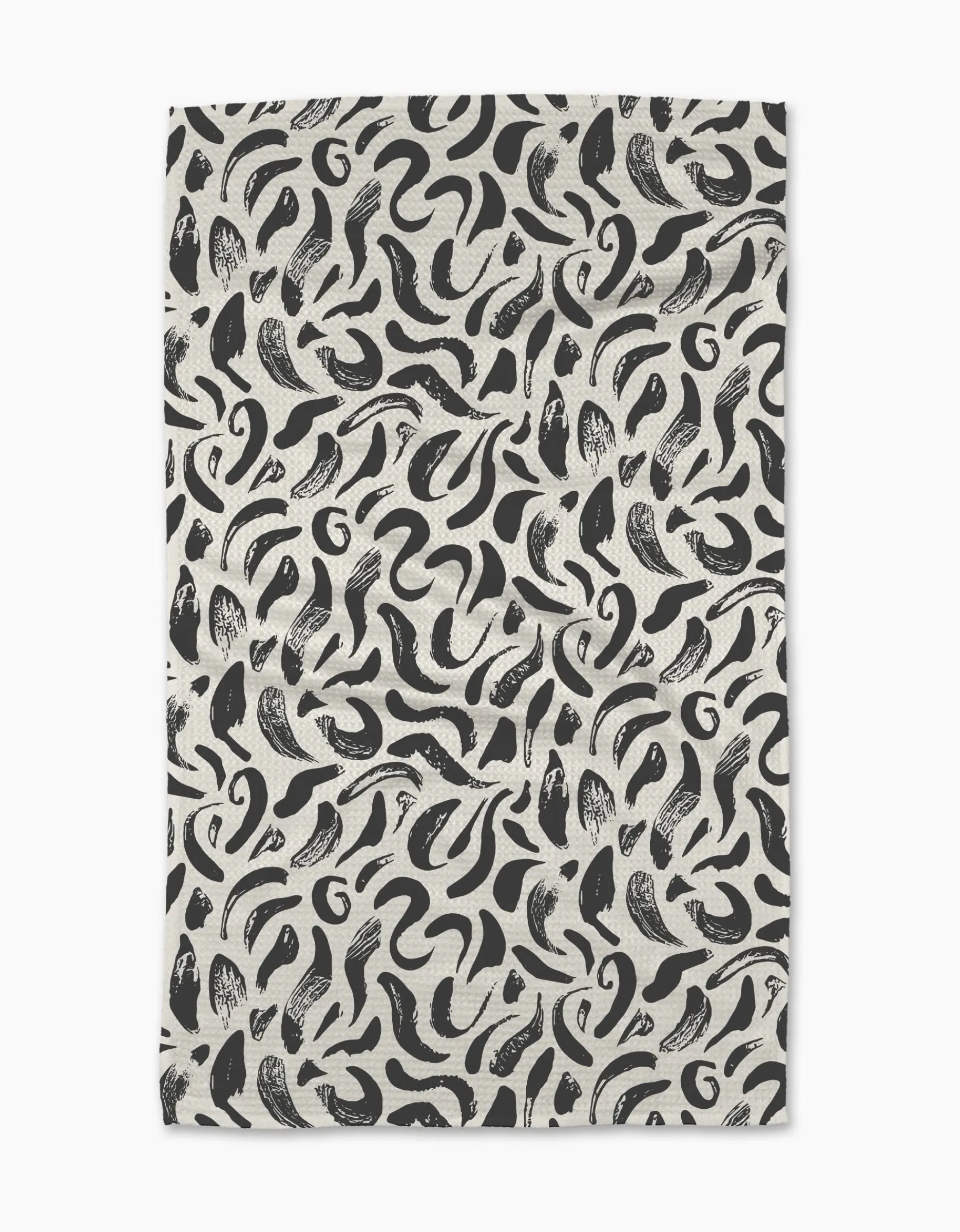 GEOMETRY Brush Strokes Swirls Tea Towel