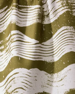 GEOMETRY Brushline Green Tea Towel