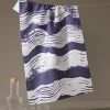 GEOMETRY Brushline Navy Tea Towel