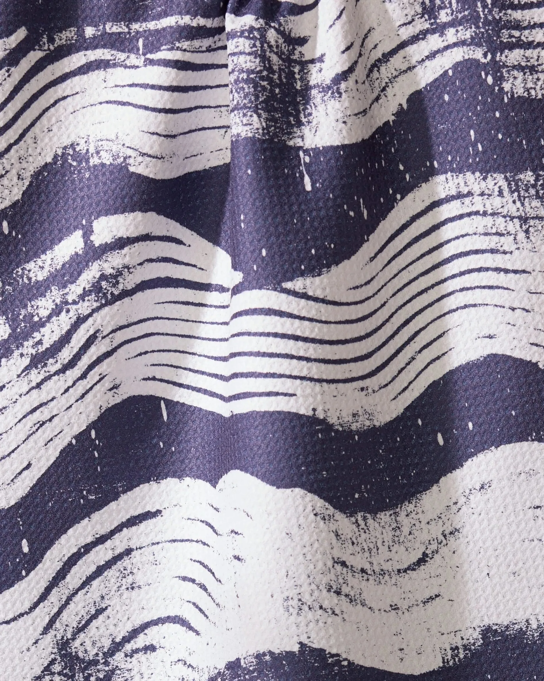 GEOMETRY Brushline Navy Tea Towel