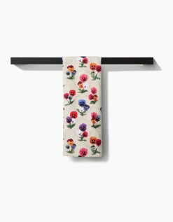 GEOMETRY Bunch of Pansies Tea Towel