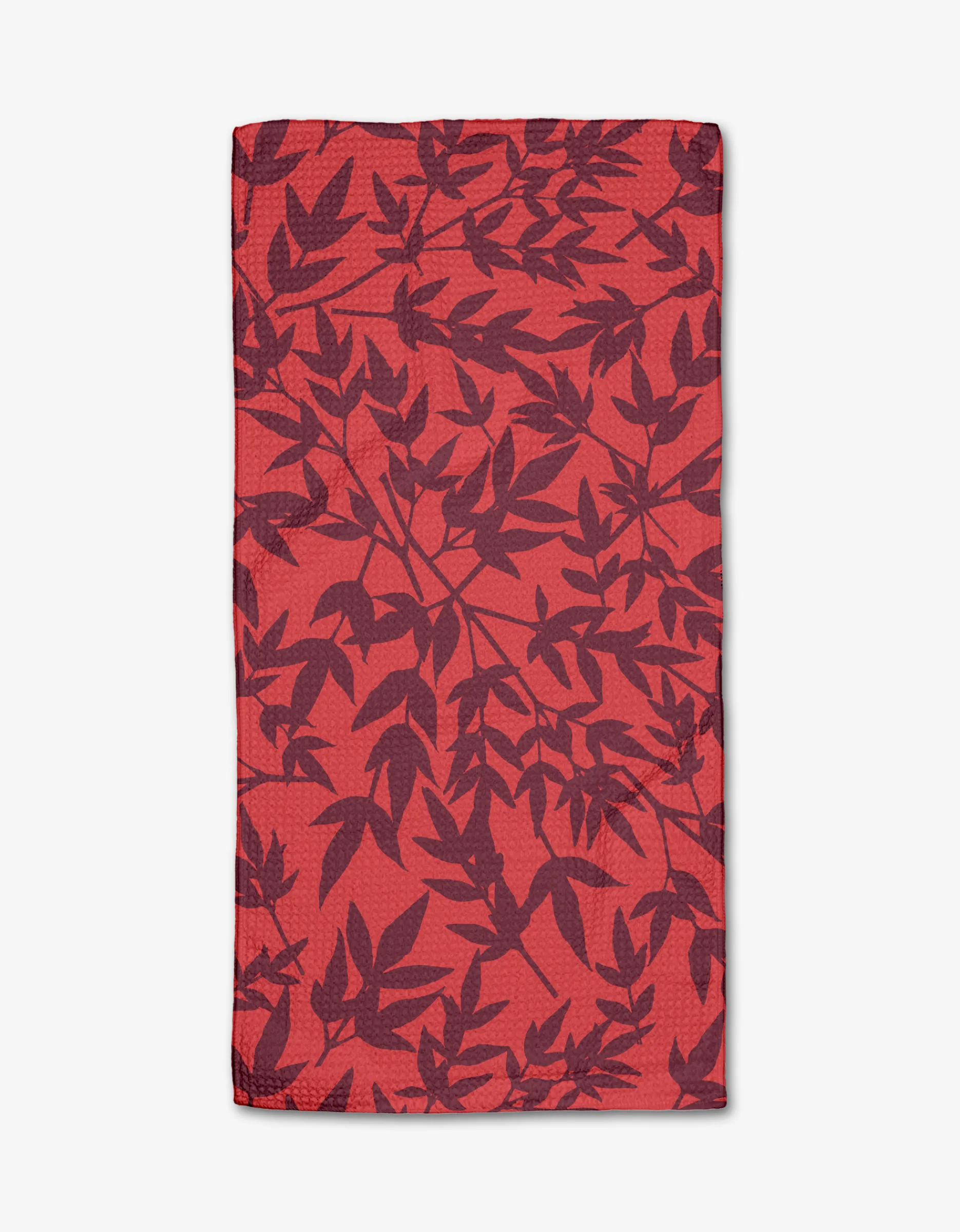 GEOMETRY Burgundy Branches Bar Towel