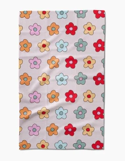 GEOMETRY Buttercream Blossoms Tea Towel