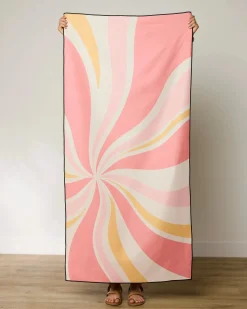 GEOMETRY Candy Pink Beach Towel