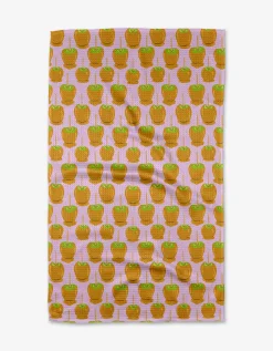 GEOMETRY Caramel Apple Tea Towel